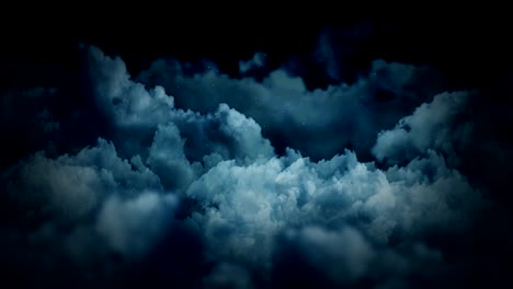 fantasy landscape on cloudy sky, white smoke animation, loop background,