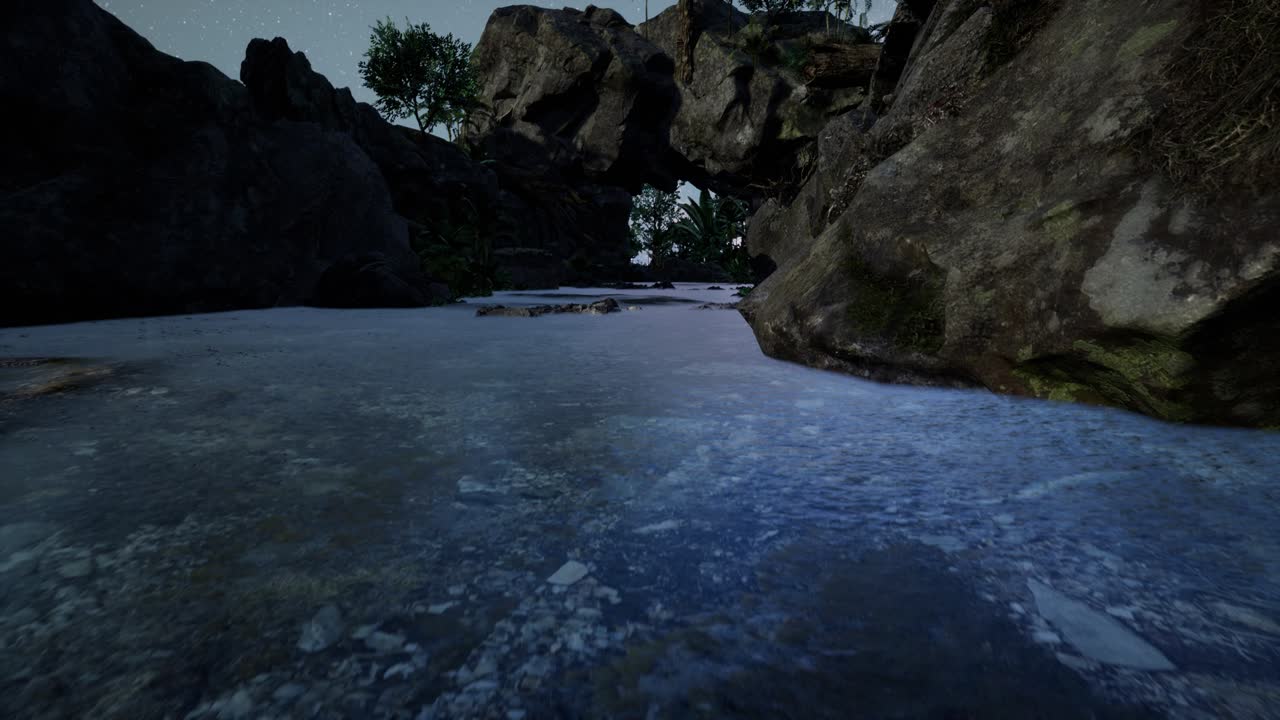 la galaxia de la vía láctea sobre las paredes del cañón de piedra arenisca