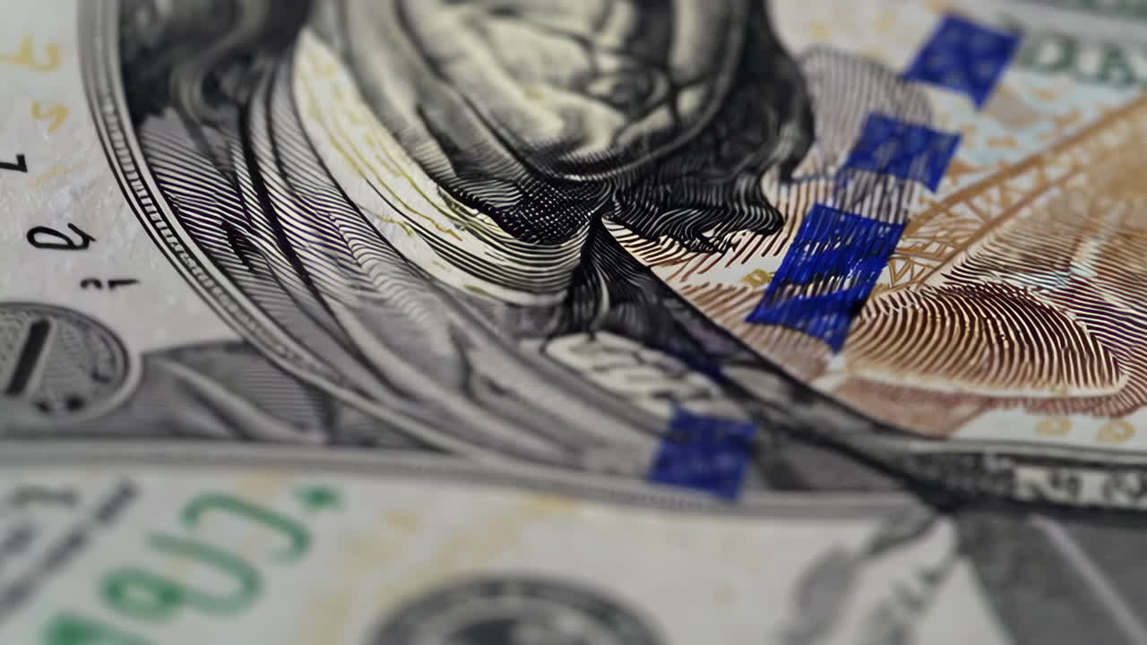 Close-up of a One Hundred Dollar Bill