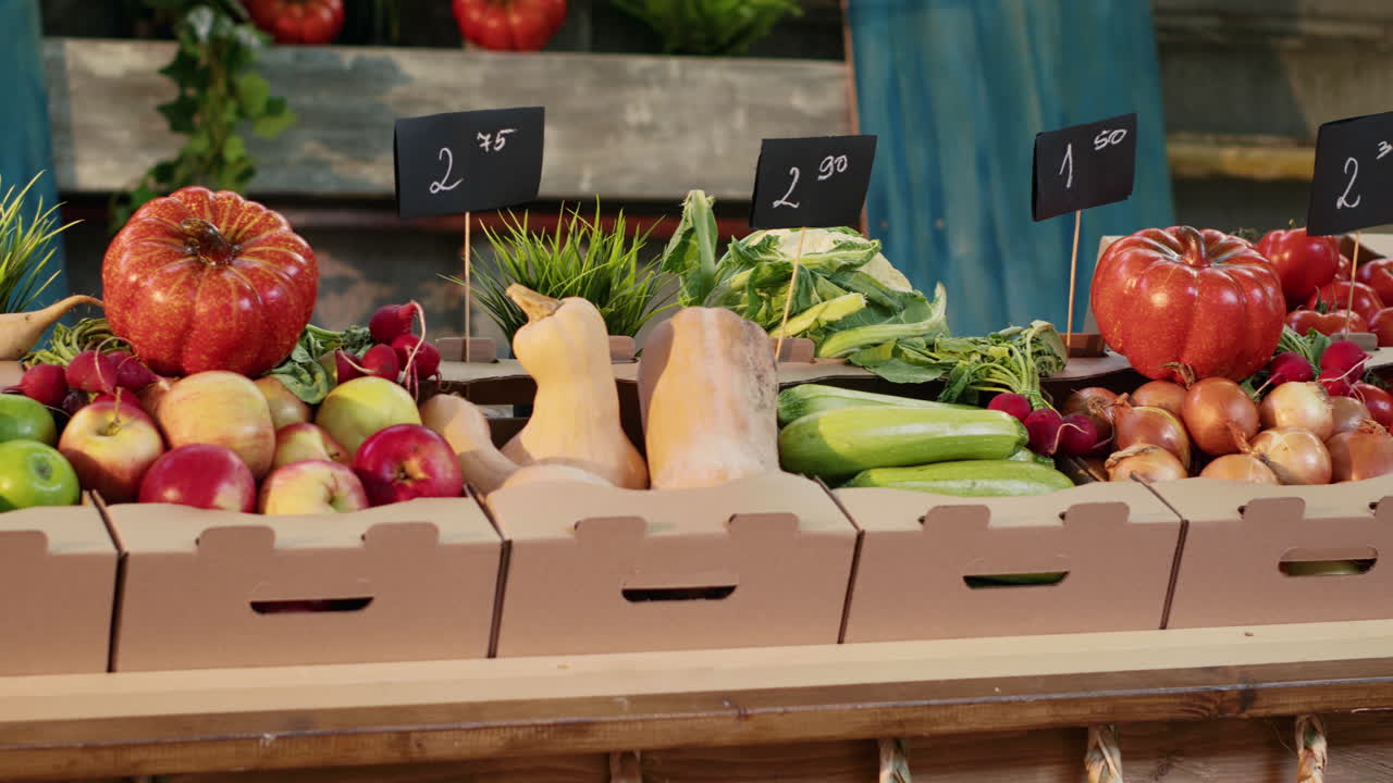 Fresh Produce at a Farmers Market