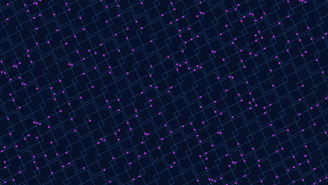 blue squares pattern with neon dots