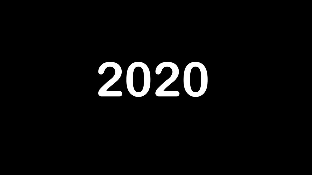 Animation effect that changes from 2020 to 2021