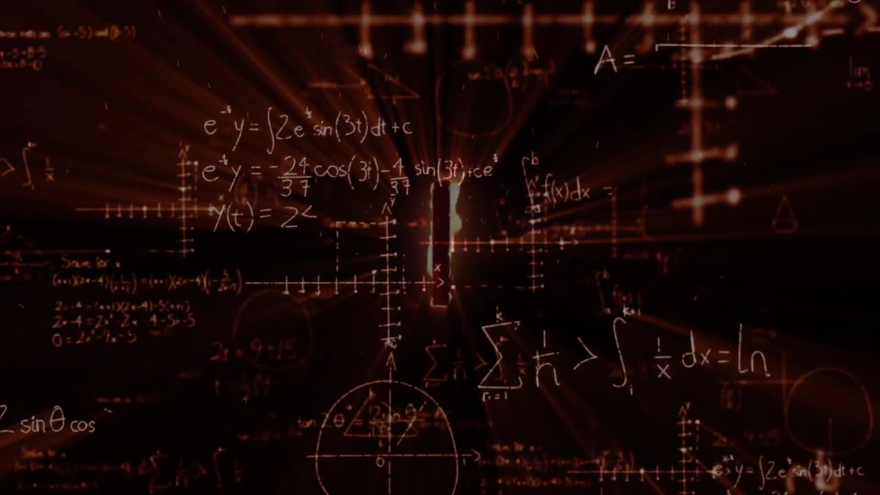 animación de ecuaciones matemáticas sobre las llamas
