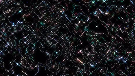 líneas abstractas forma coloridos puntos de luz parpadeantes, fondo negro
