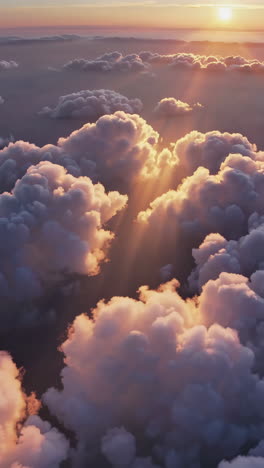sunset cloudscape from above