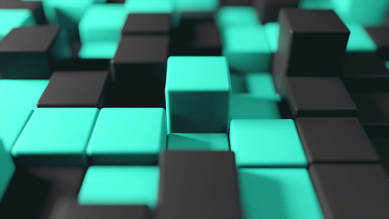 Sfondo astratto del movimento di cubi bicolore