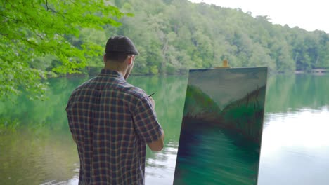 Painting in nature.