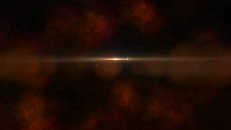 dark red clouds and stars in galaxy