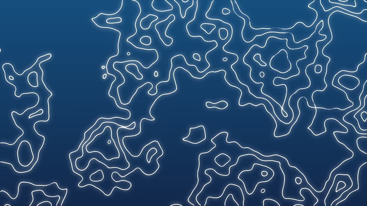 animación del mapa de la montaña azul y blanco