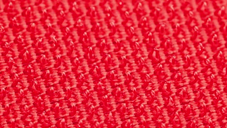 vista macro de cerca de la superficie de velcro rojo con micro ganchos