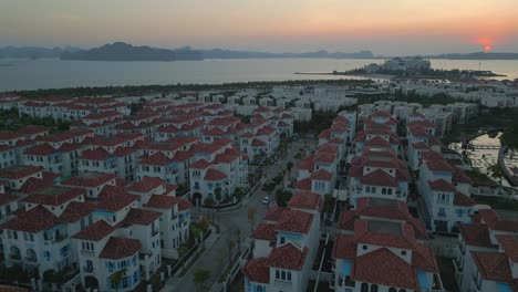 Aerial-Drone-shot-of-OCEAN-WAVES-in-Ha-Long-Bay---Vietnam