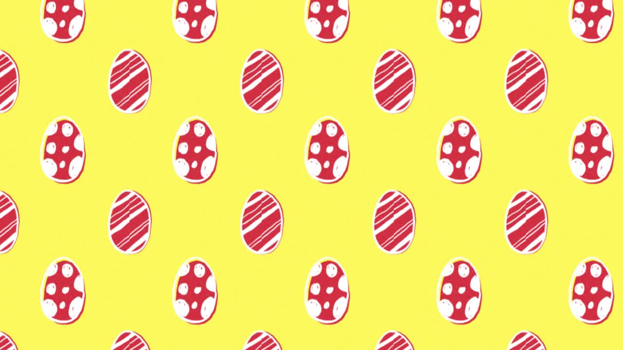 귀여운 이스터 에그 패턴 애니메이션 4k