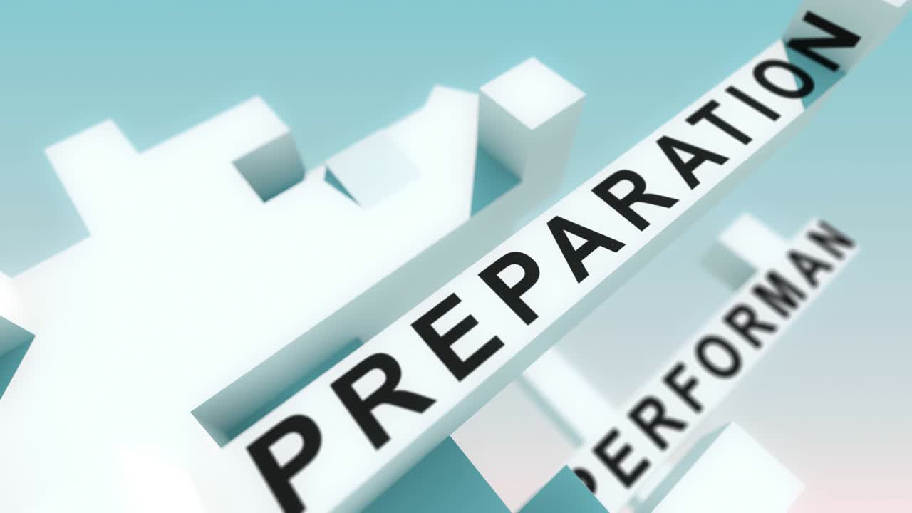 큐브로 애니메이션 된 온보딩 단어