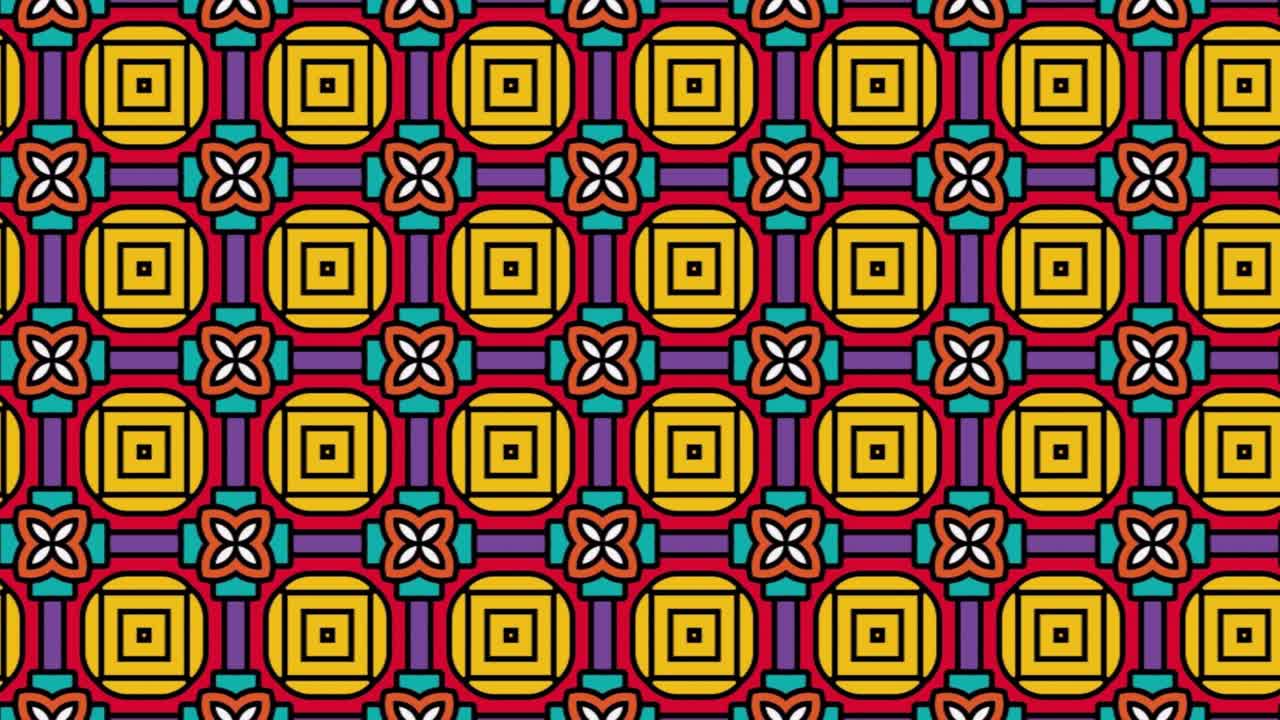 elegante patrón floral fondo diapositiva animación hermosos adornos