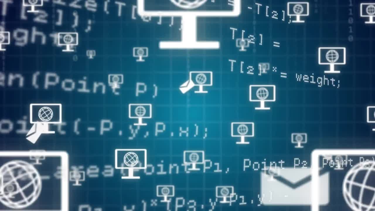 Animation of digital icons and data processing