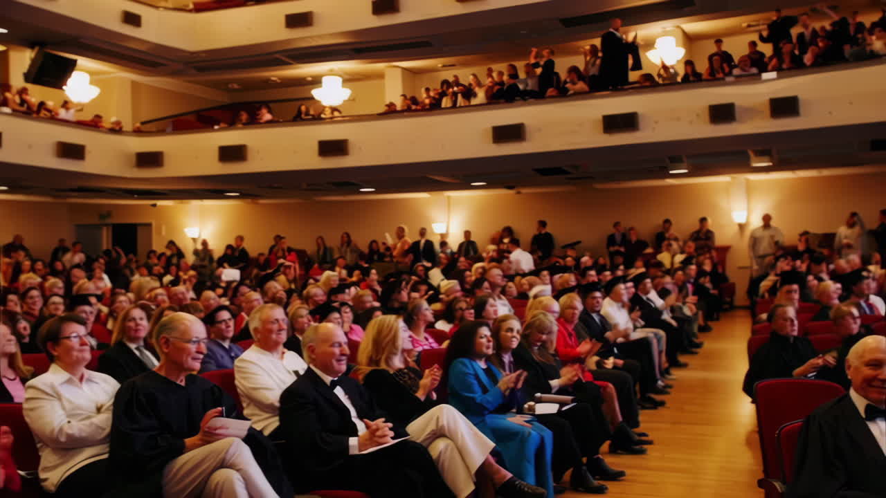 Graduation Ceremony in a Large Auditorium