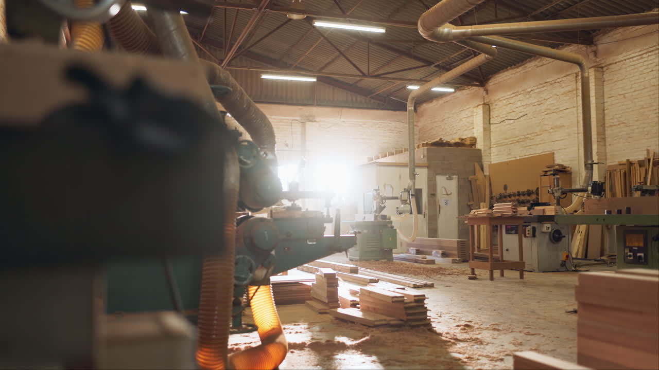 Interior of a woodworking workshop
