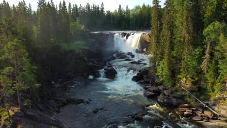 ristafallet waterfall in the western part of jamtland is listed as one of the most beautiful waterfalls in sweden.