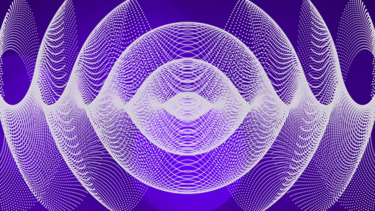 animación de líneas blancas y formas blancas sobre fondo azul