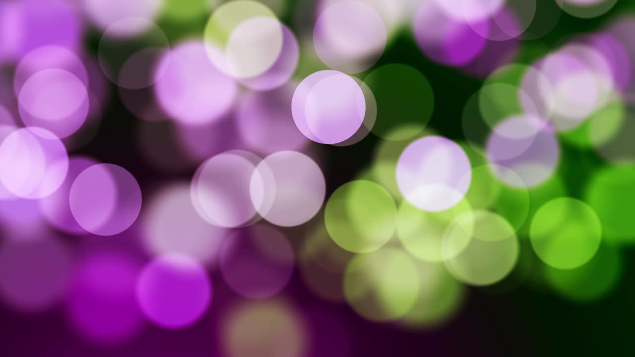 luz de movimiento abstracto natural verde dulce púrpura brillante borroso enfoque grandes círculos luces bokeh bucle sin costuras