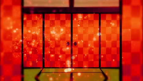 japanese style slide door loop animation
