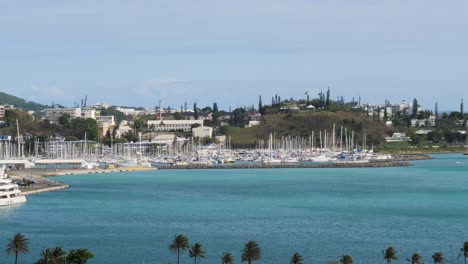 yacht's and boats in port moselle marina, nouméa, new caledonia