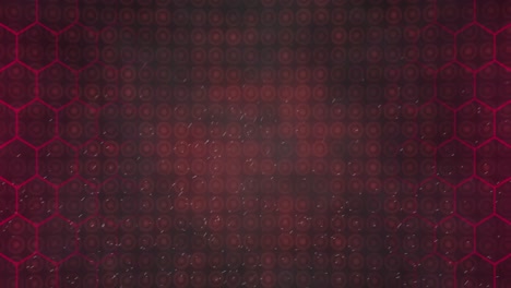 animation of neon red pattern over red pattern