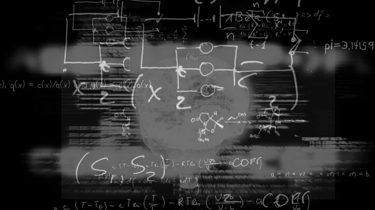 animación del cerebro con tecnología y procesamiento de datos