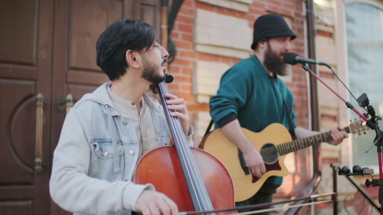 Street Musicians Performing Outside