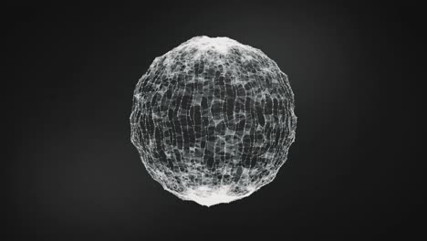 perturbación magnética, una esfera de plexo tambaleante - animación de gráficos de movimiento vfx 3d