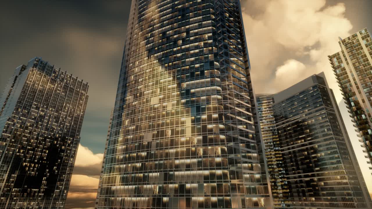 rascacielos o edificios modernos en la ciudad