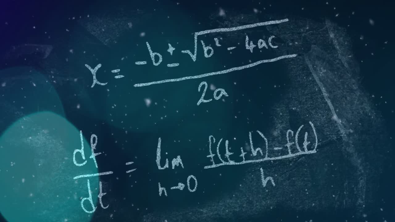 Animation of spots over mathematical equations