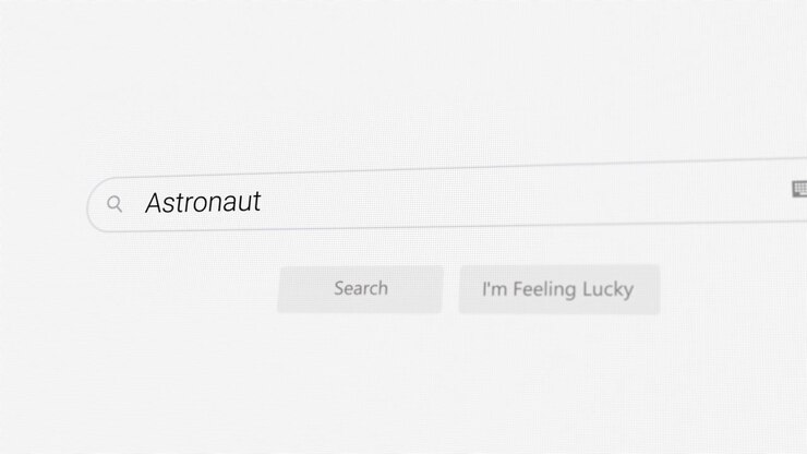 Ricerca di Astronauta sul browser Internet