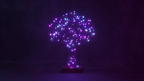 árbol de placas de circuitos brillantes