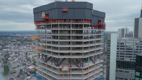 view from the main tower of a skyscraper that is still under construction