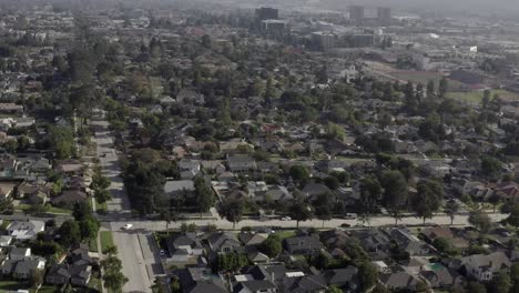 burbank city residential neighborhood,california, aerial view