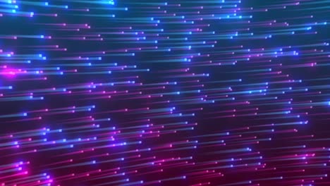 Animation-of-pink-and-blue-lights-moving-on-navy-background