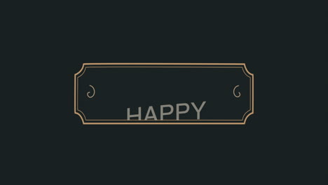 elegant black happy birthday template for personalized cards