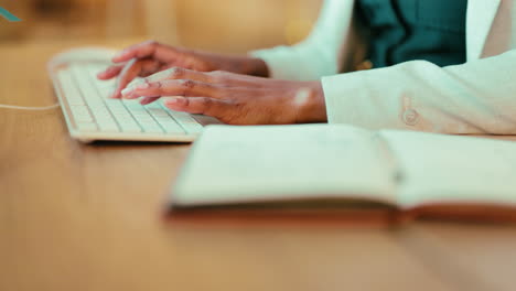 Business-woman,-hands-and-writing-notes