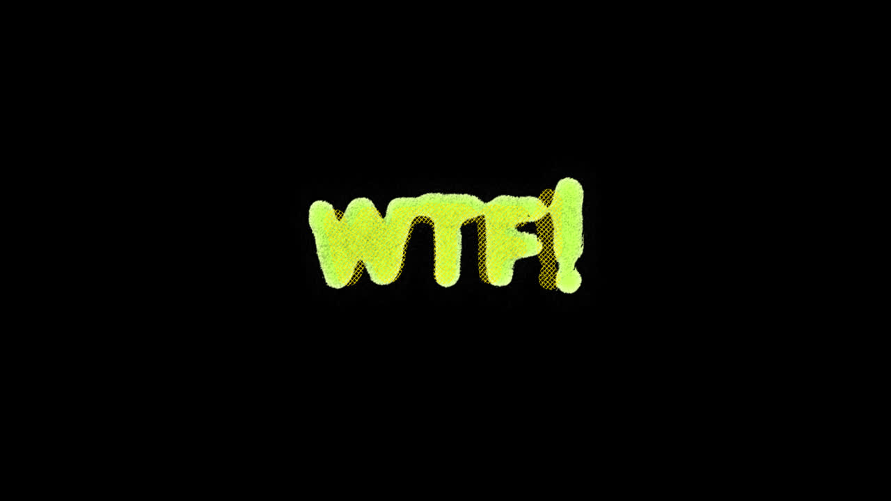 WTF ! Animation de texte sur fond noir