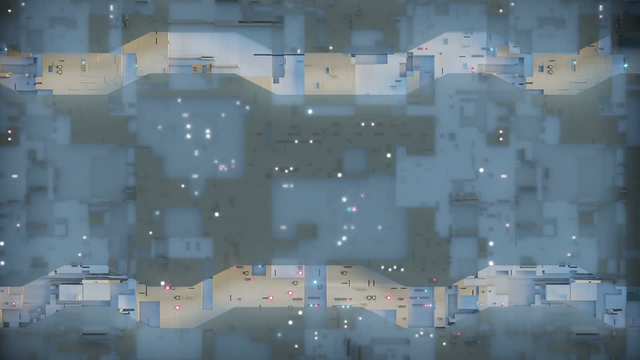 Digital technology background seamless loop 3D render animation