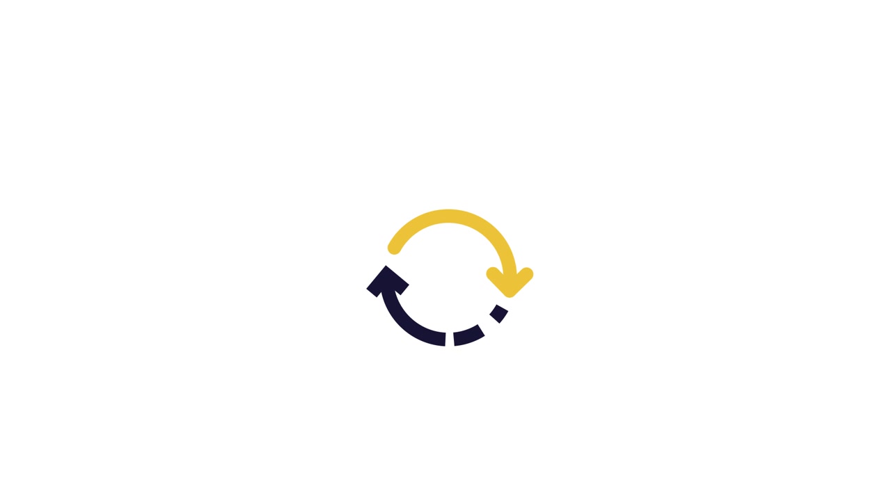 Animated Loading Icon with Rotating Arrows