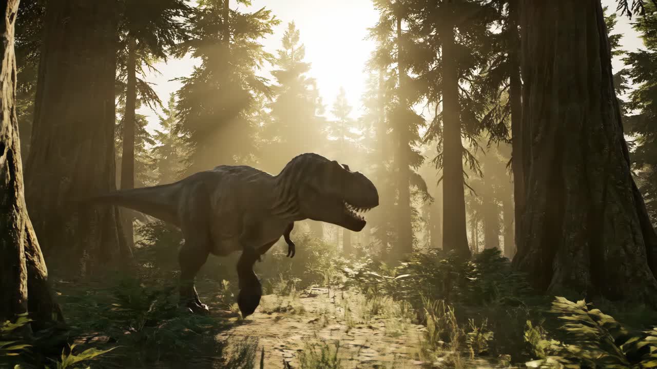 Tyrannosaurus Rex in a Lush Forest