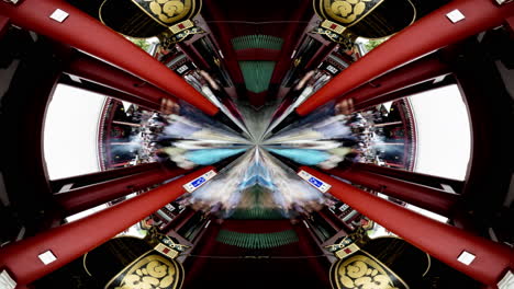 timelapse of tokyo city scene and skyline made into abstract fisheye tiny planet