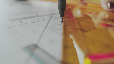 architect working on house plans