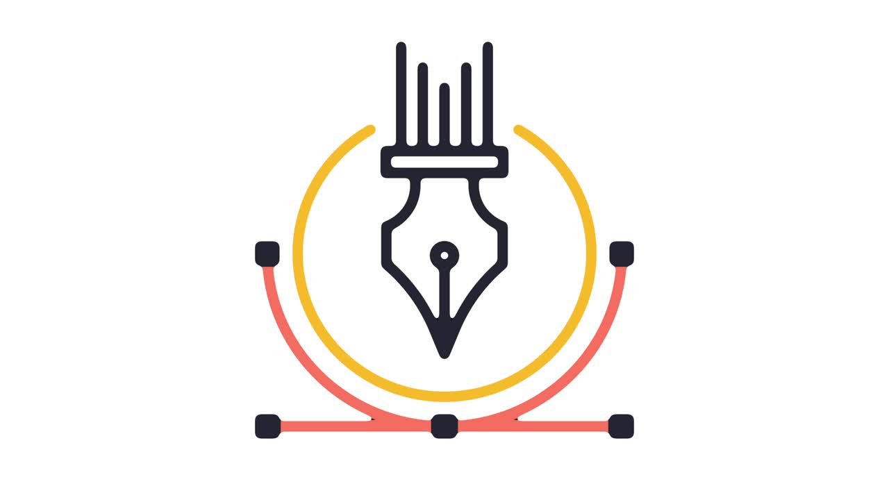 Digital Art Line Icon Animation