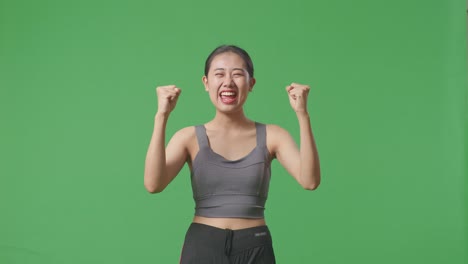 woman celebrating success