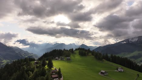 a breathtaking aerial view of a mountainous range in switzerland, unveils the stunning vista of lake walensee nestled among the peaks.