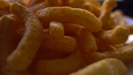 pile of paprika chips as background