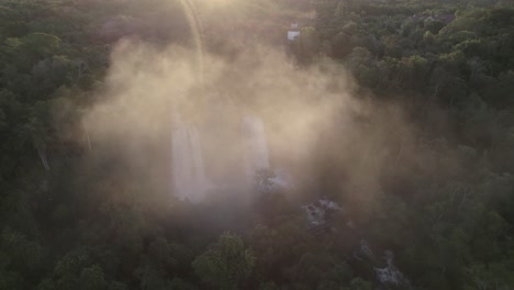 iguazú falls sunrise - argentina - drone